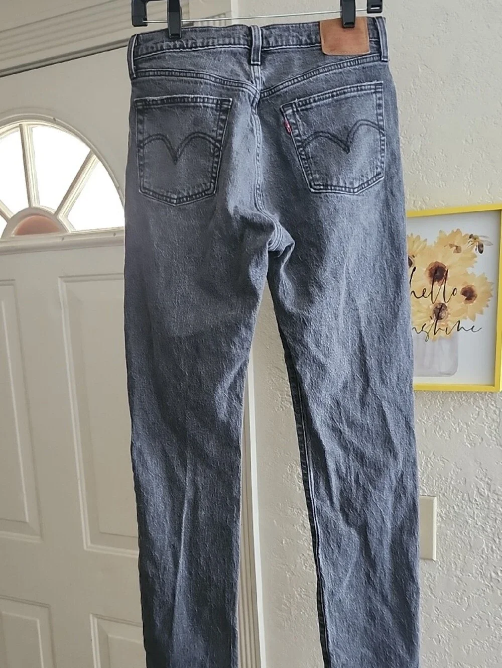 Levi's 501 Faded Black Jeans 29x30 Straight Leg Unisex Grunge